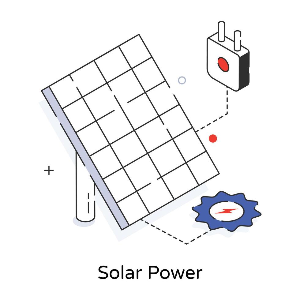énergie solaire à la mode vecteur
