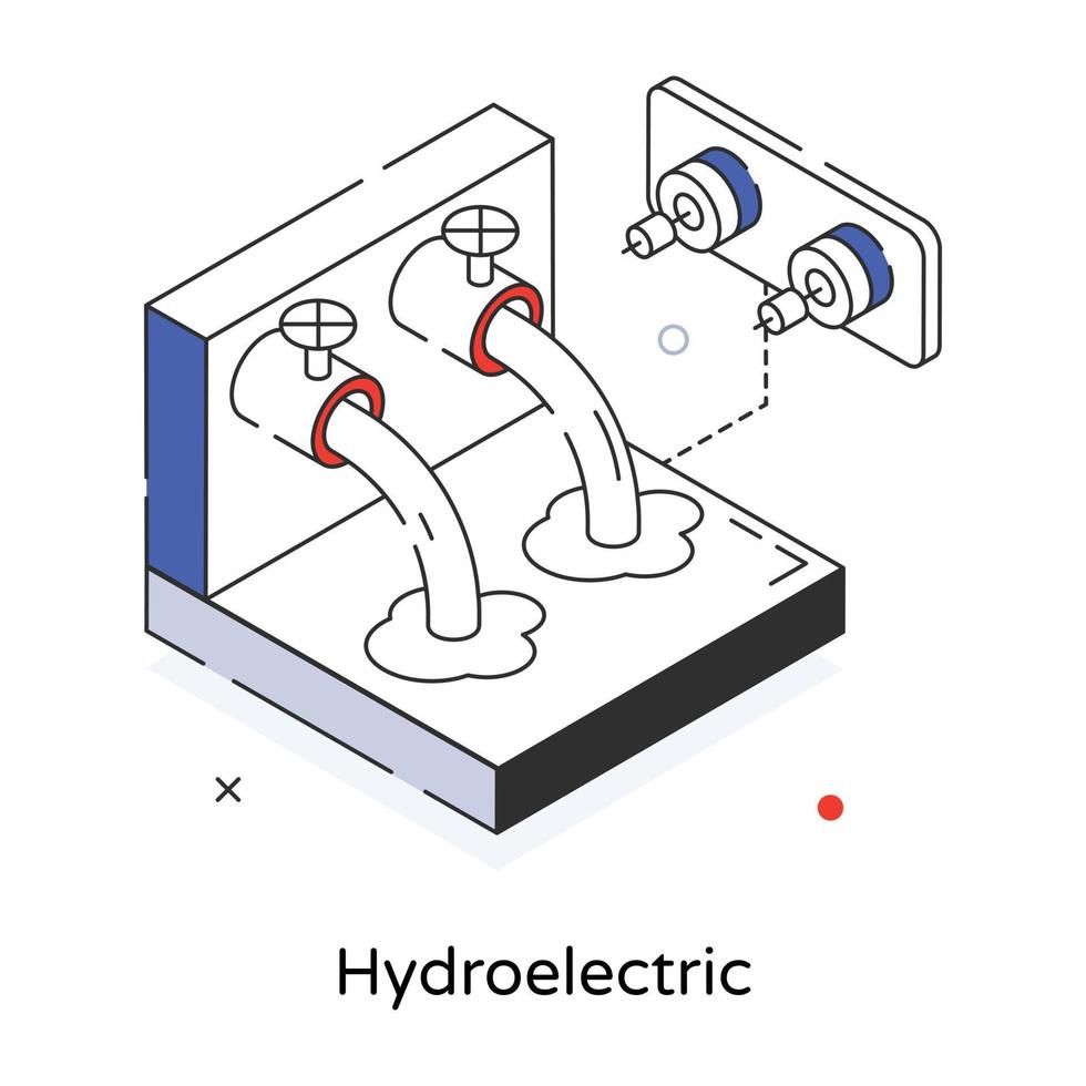 concepts hydroélectriques tendances vecteur