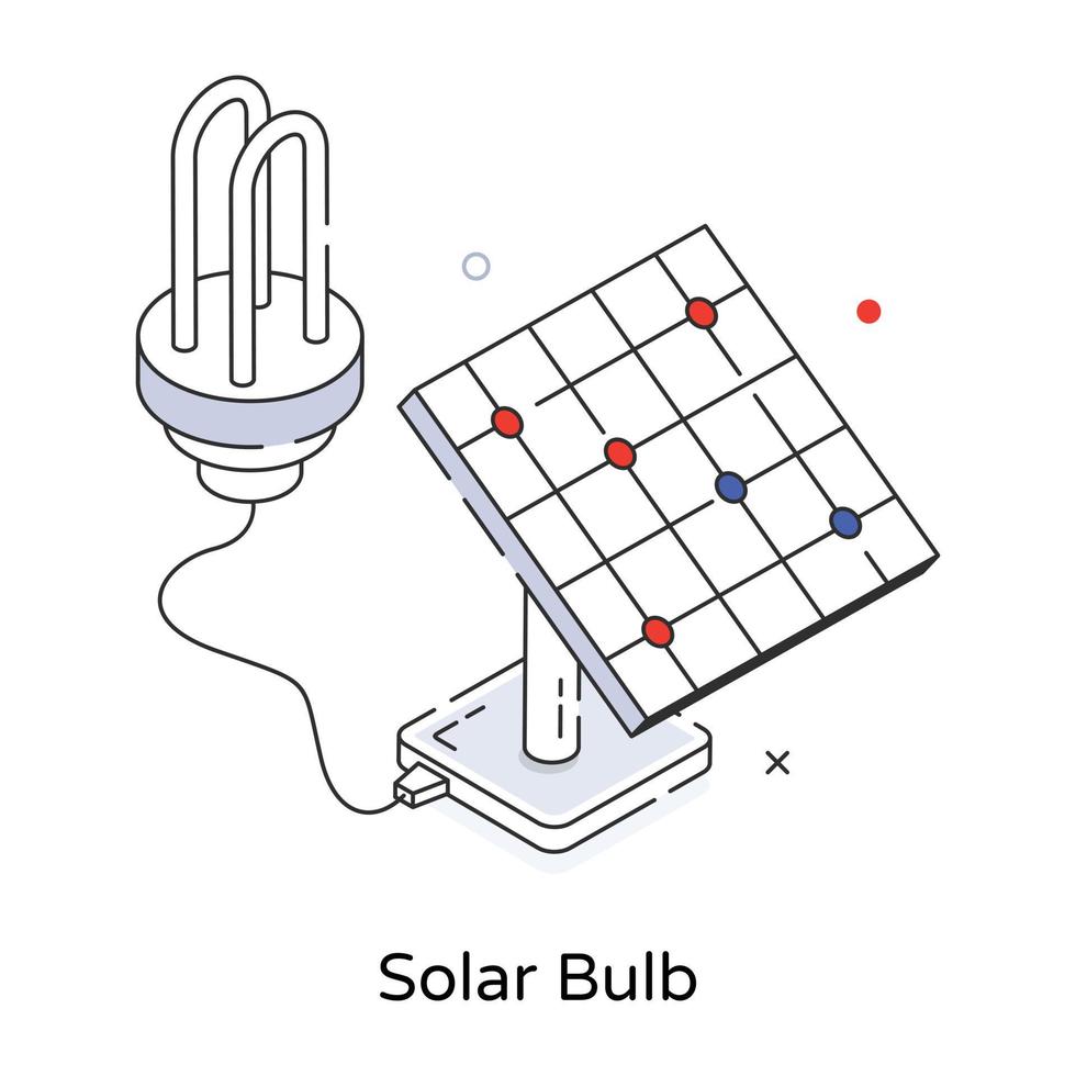 ampoule solaire tendance vecteur