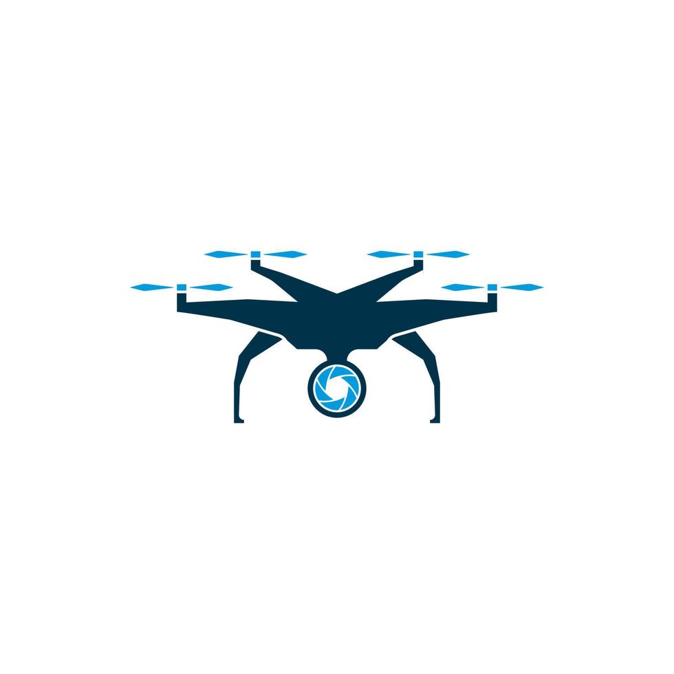 création d'icône vectorielle logo drone vecteur