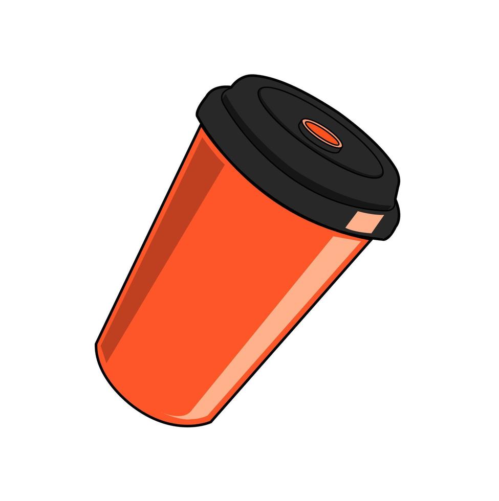 vecteur abstrait de tasse à café orange