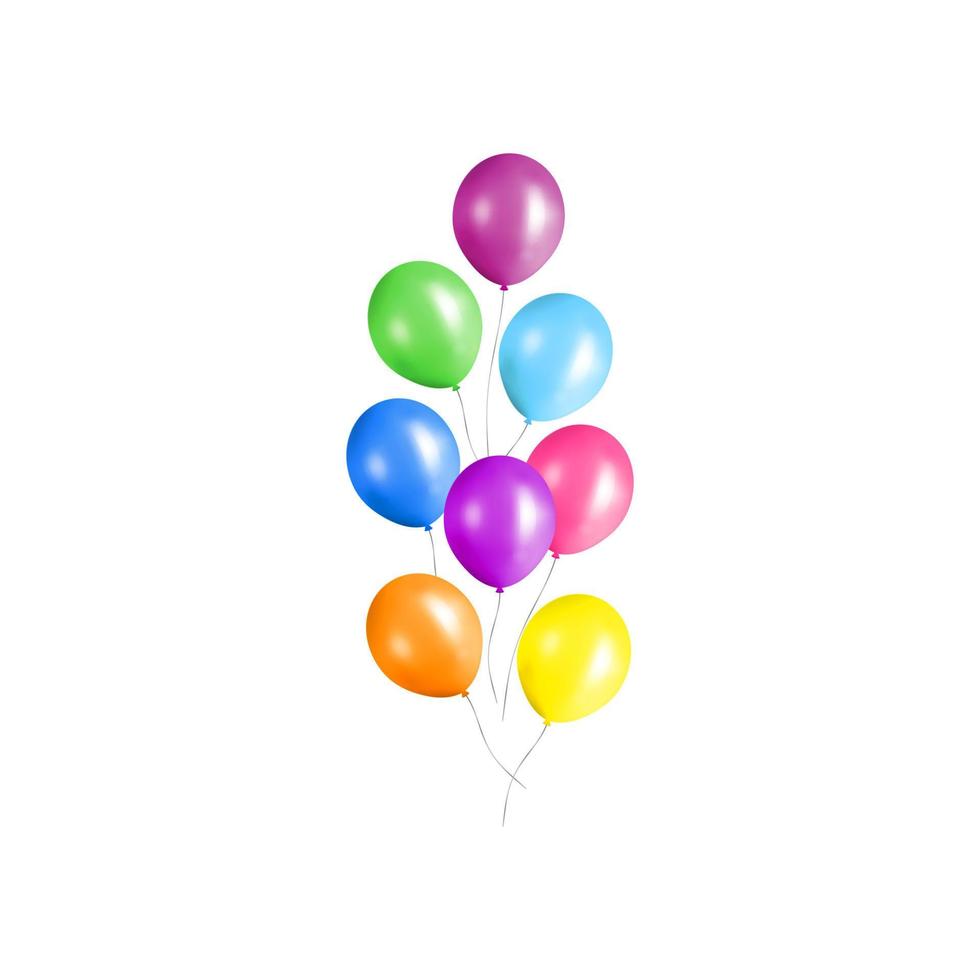 bouquet de ballons à l'hélium. vecteur