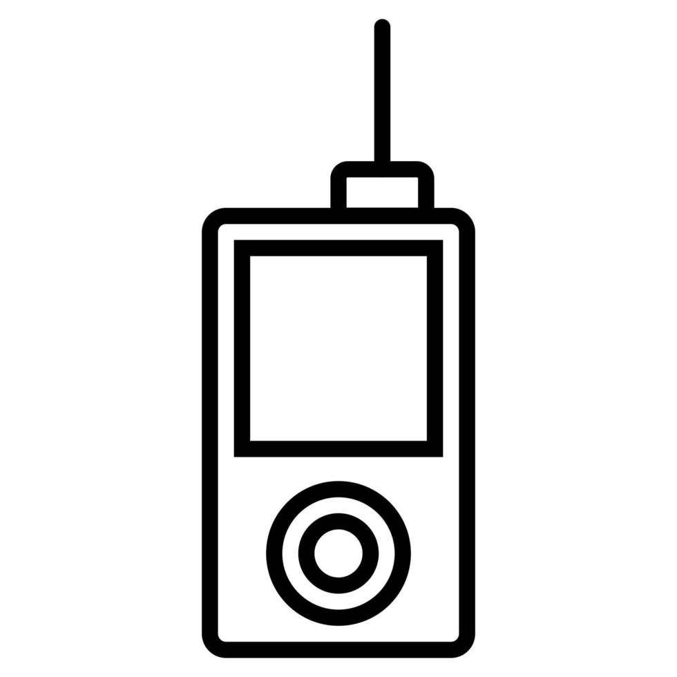 ligne d'icône de détecteur de rayonnement isolée sur fond blanc. icône noire plate mince sur le style de contour moderne. symbole linéaire et trait modifiable. illustration vectorielle de trait parfait simple et pixel vecteur