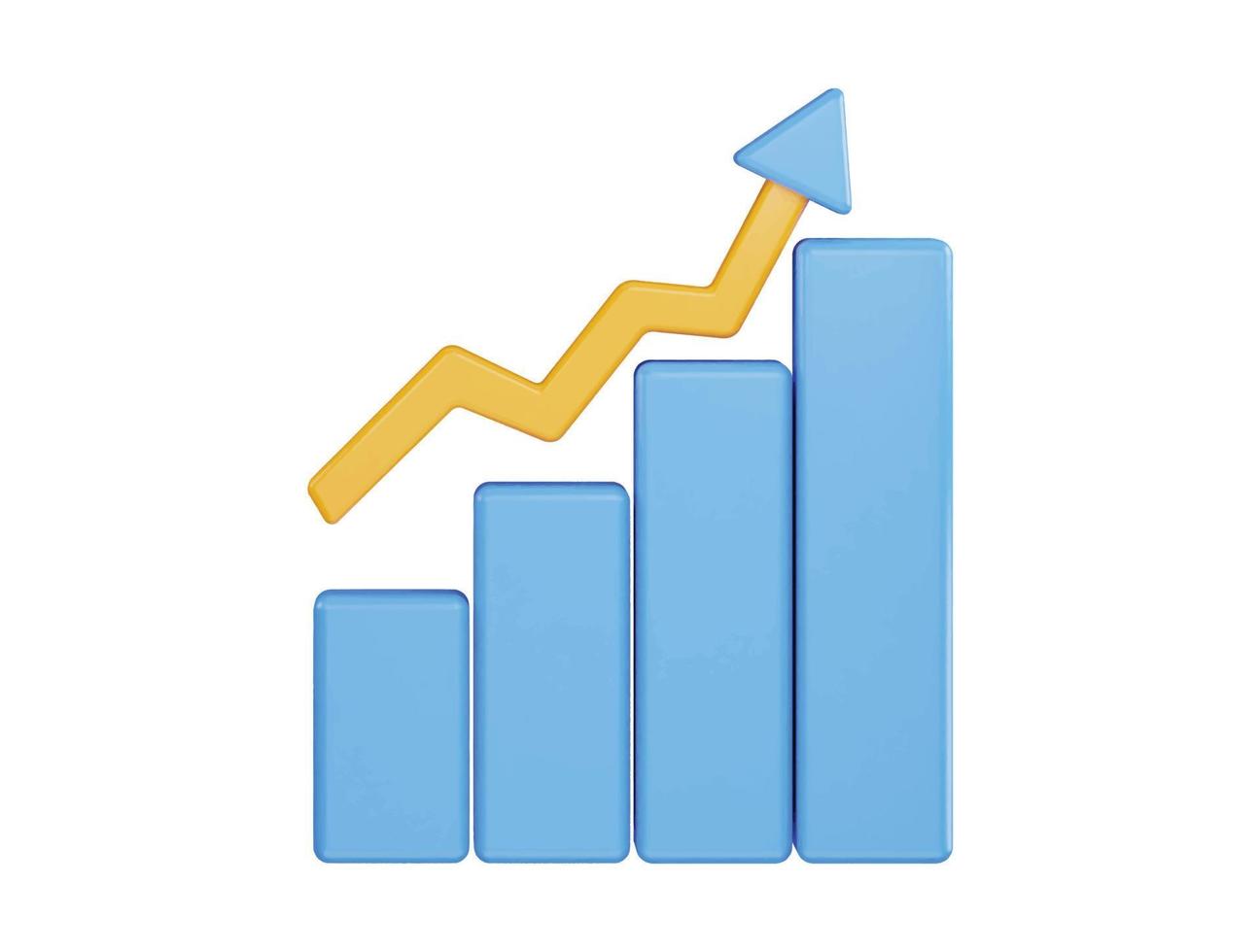 illustration d'icône de vecteur 3d de croissance d'entreprise