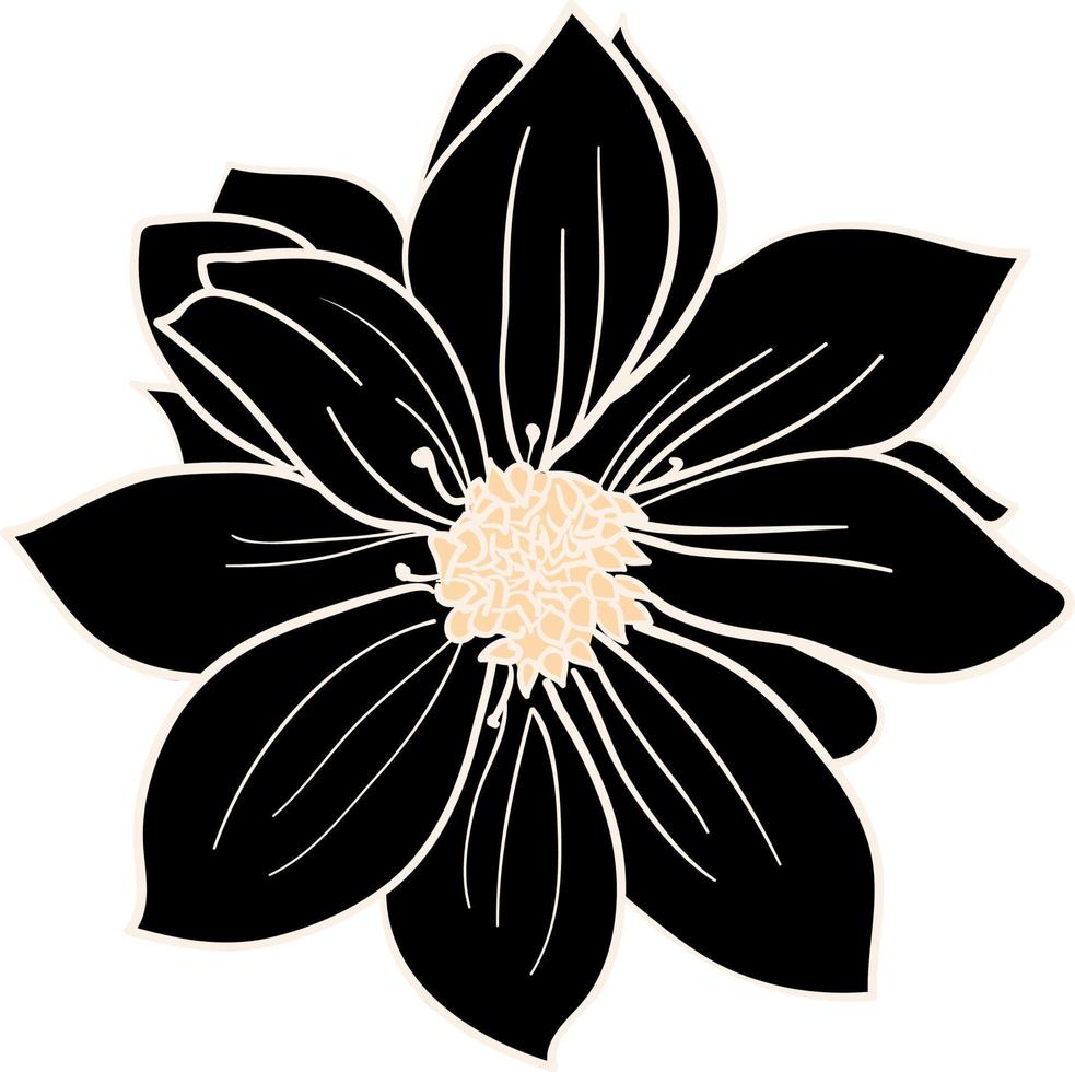 illustration de fleur abstraite pour la décoration. vecteur