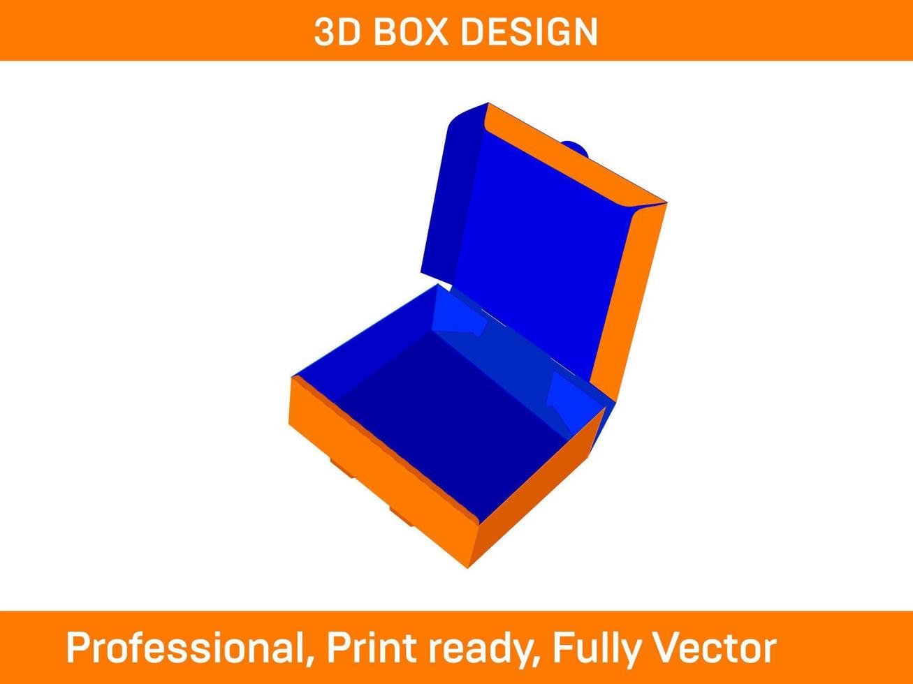 modèle de conception d'emballage de boîte boîte 3d vecteur