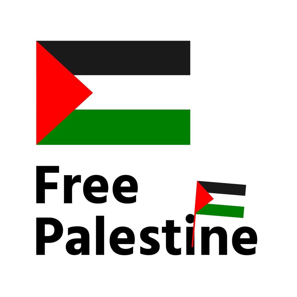 drapeau de l'indépendance de la palestine. priez pour la palestine vecteur