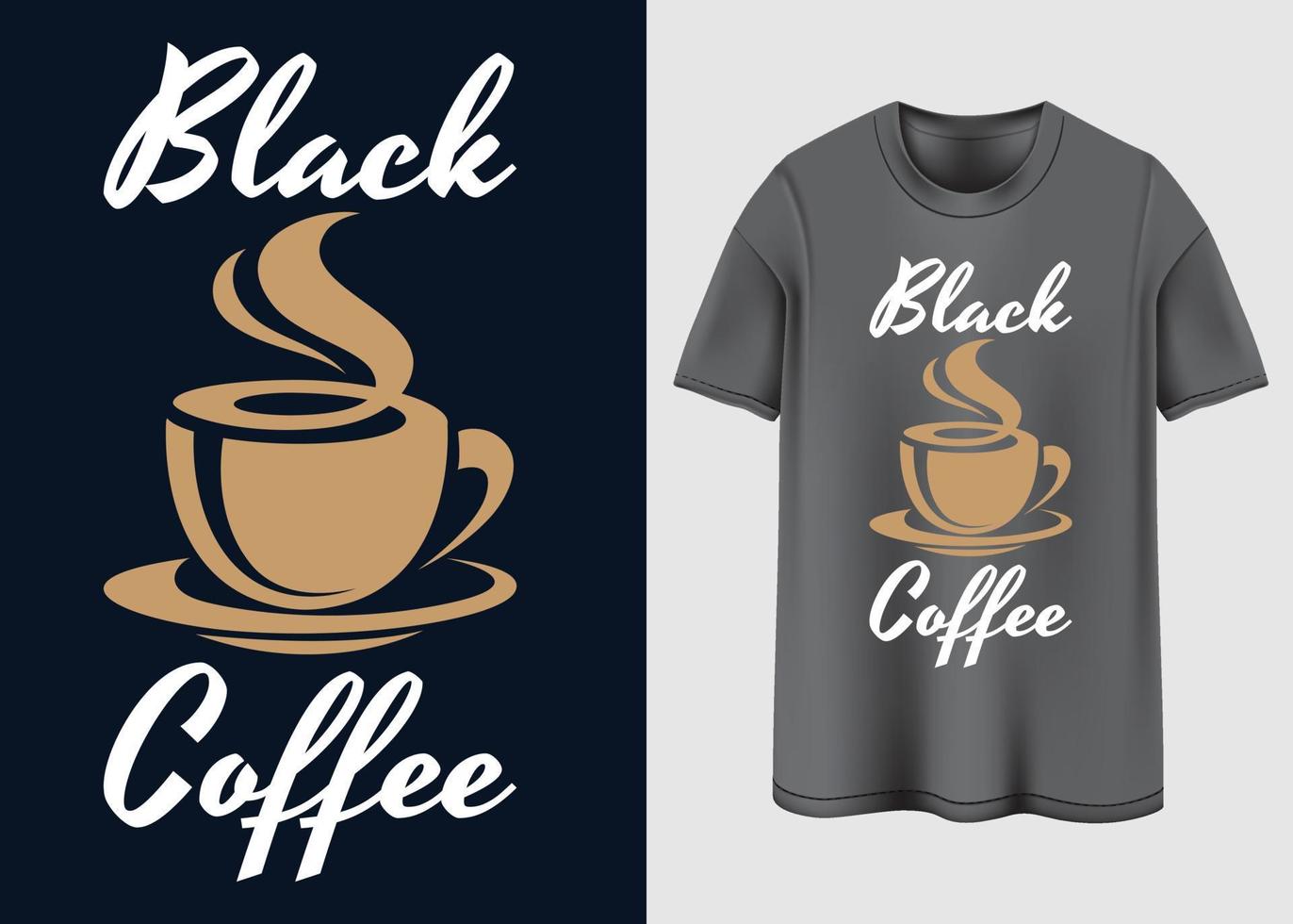 conception de t-shirt de café vecteur