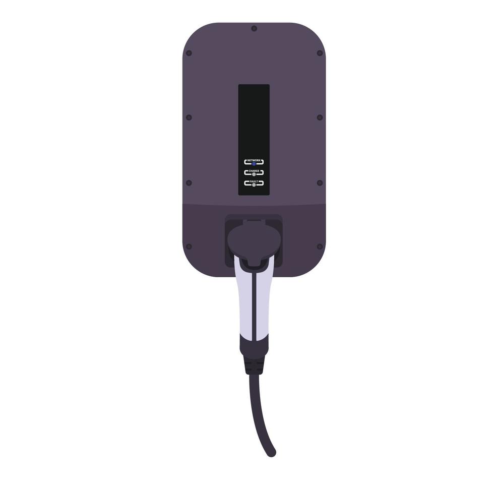 illustration plate de station de charge de véhicule électrique. élément de conception d'icône propre sur fond blanc isolé vecteur