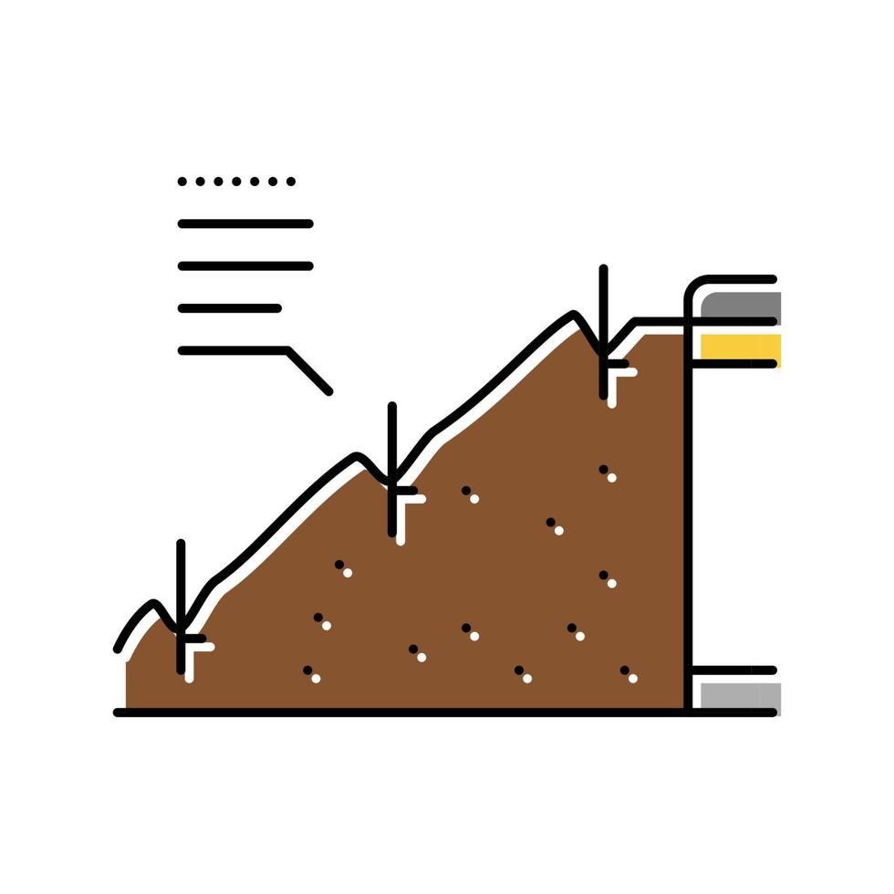 renforcement des pentes de la route couleur icône illustration vectorielle vecteur