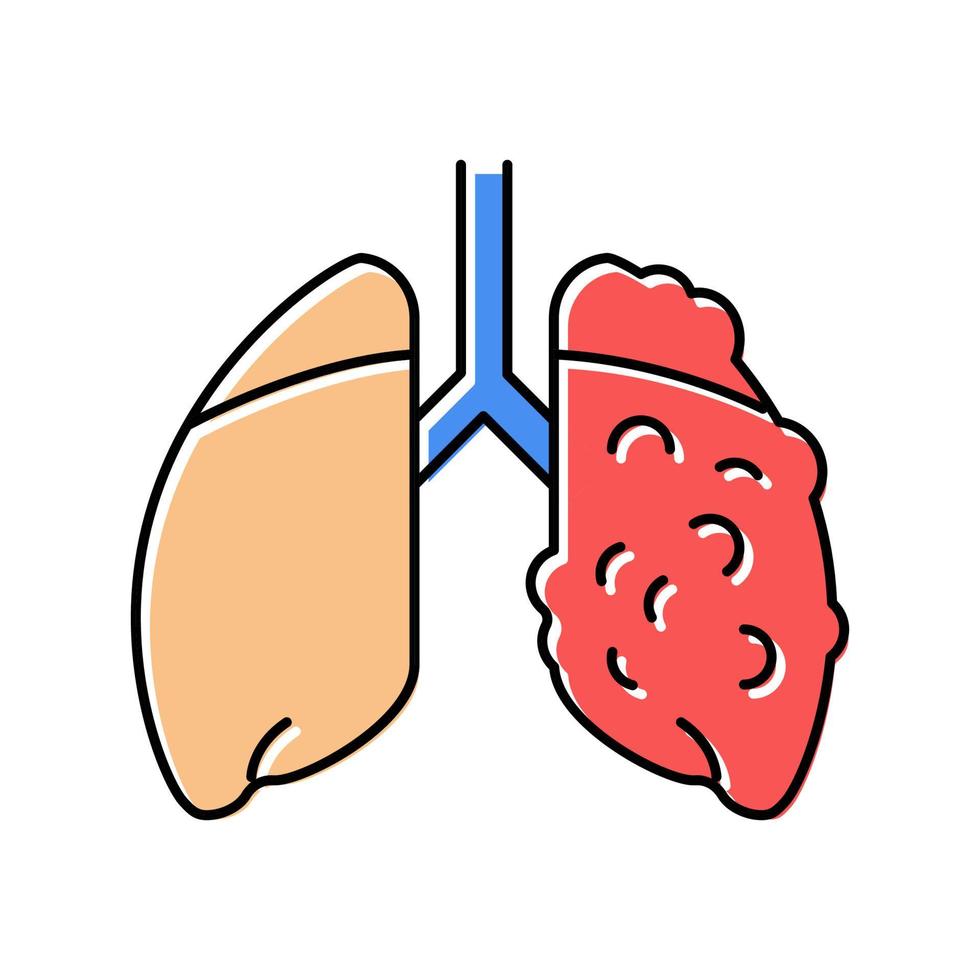 illustration vectorielle de l'icône de couleur des maladies respiratoires ards vecteur