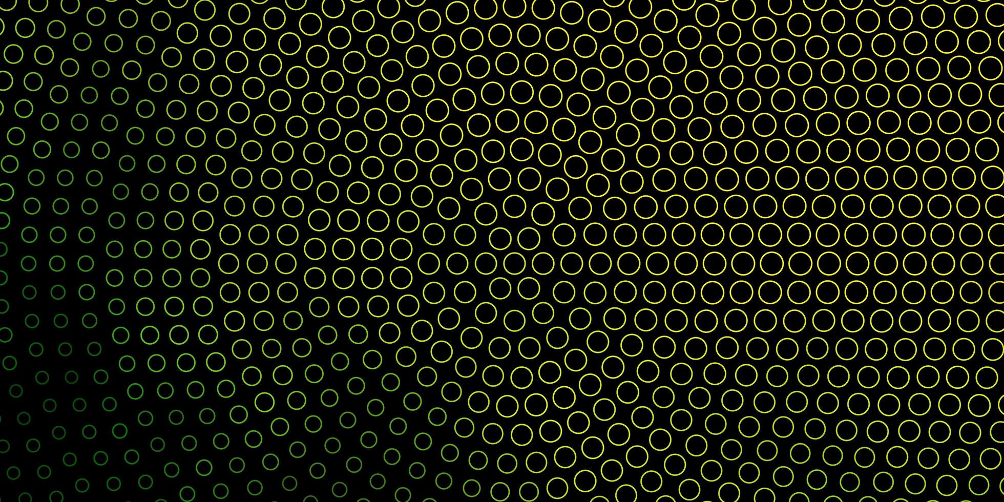 modèle vectoriel vert foncé, jaune avec des cercles.