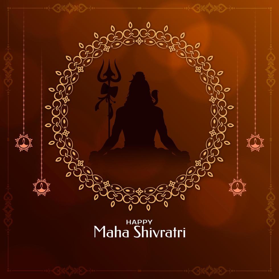 fond de voeux joyeux festival culturel maha shivratri vecteur