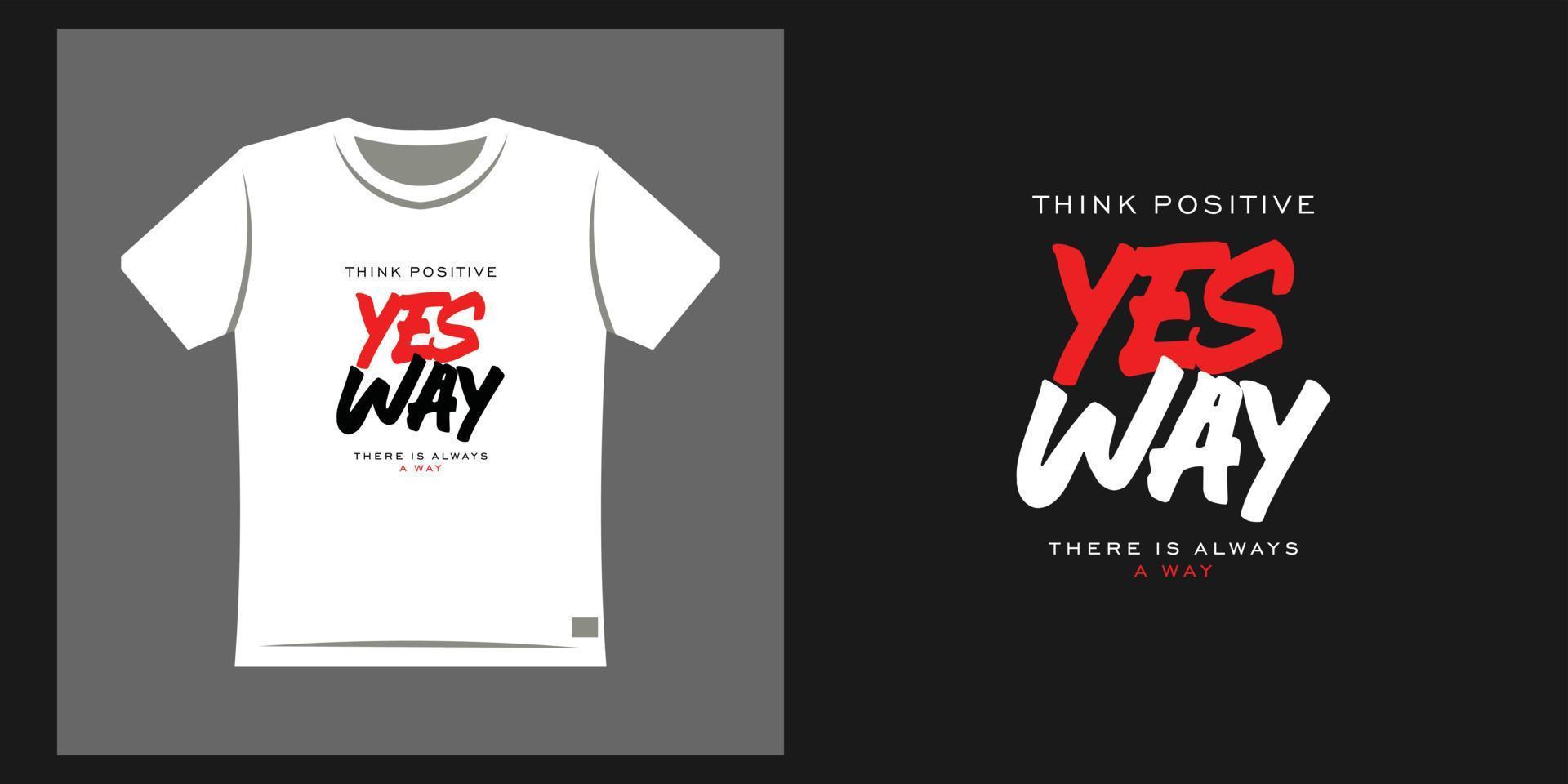 motivationnel oui façon texte art urbain streetwear typographie pour t-shirt idée d'impression vecteur