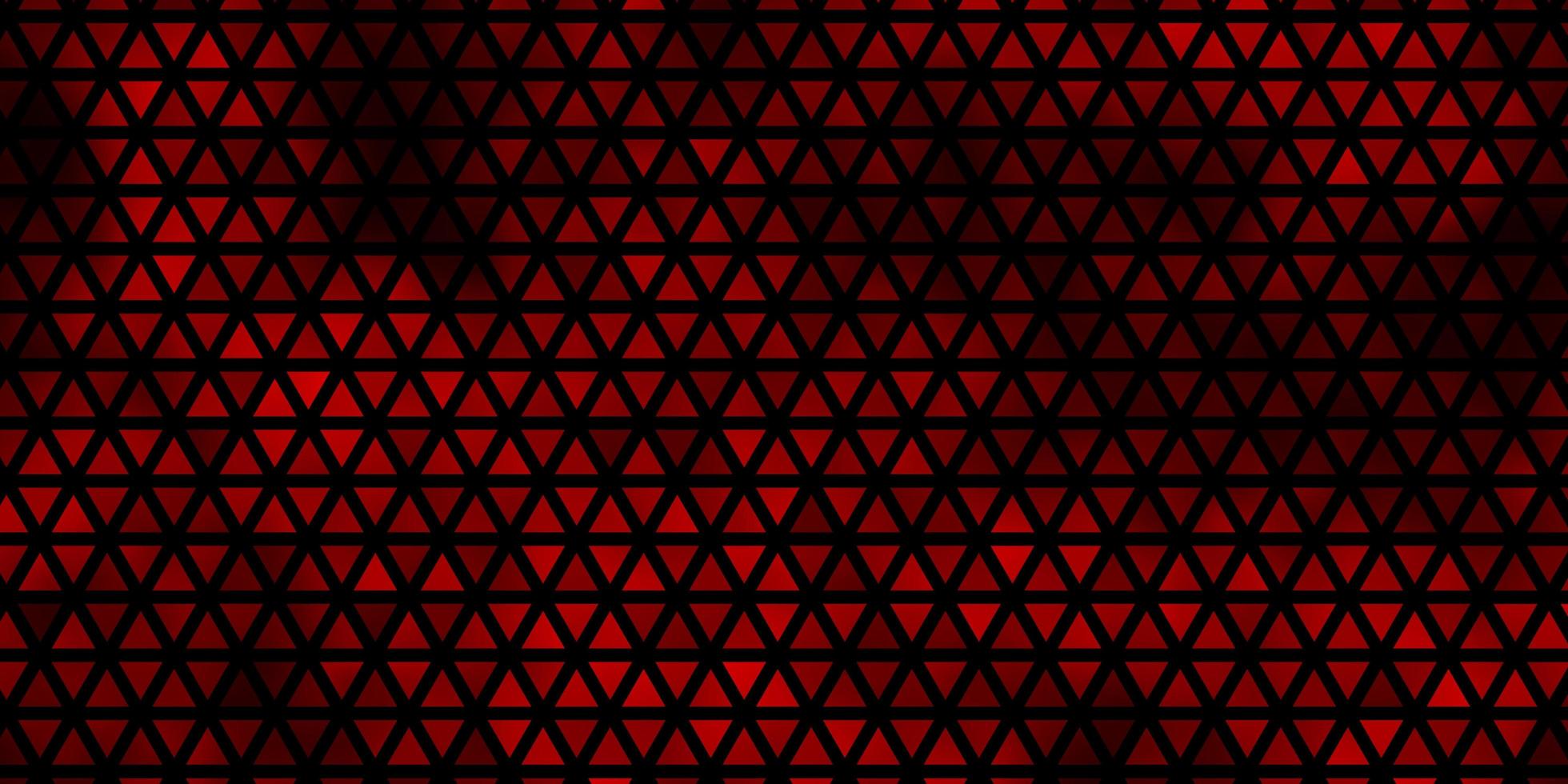 modèle vectoriel rouge foncé avec des cristaux, des triangles.