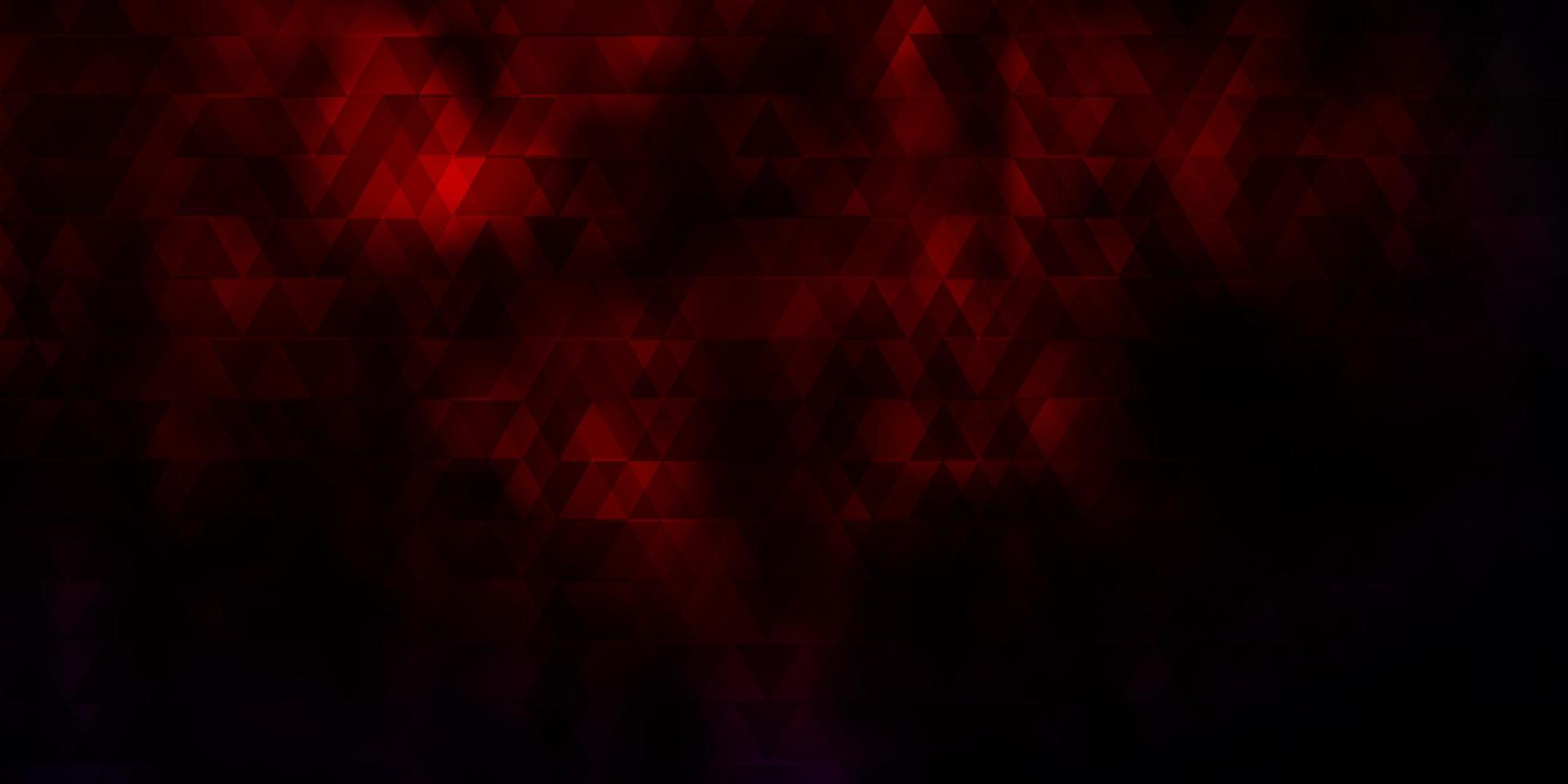 modèle vectoriel rouge foncé avec des lignes, des triangles.