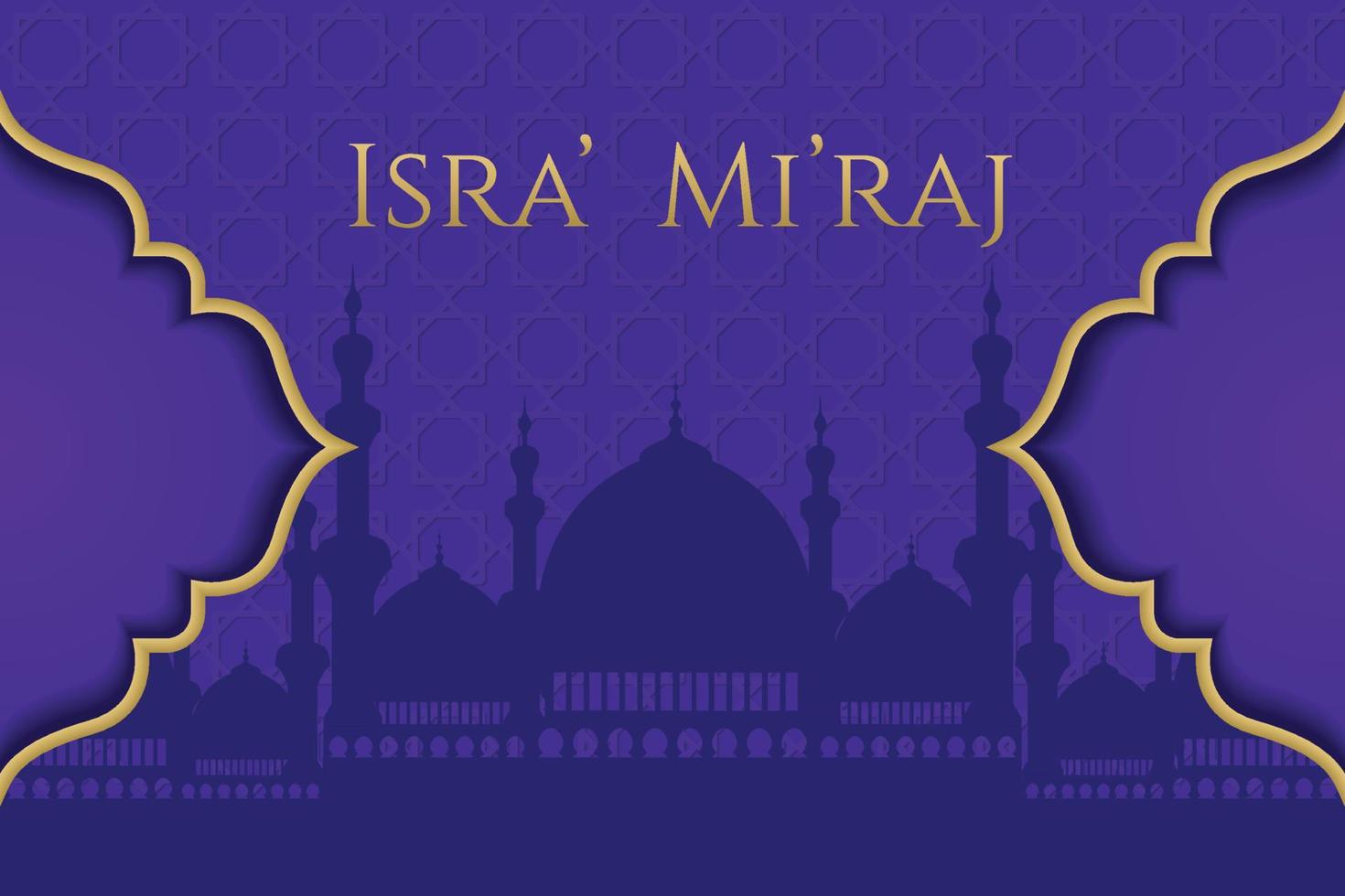 Tamplate d'affiche isra' mi'raj vecteur