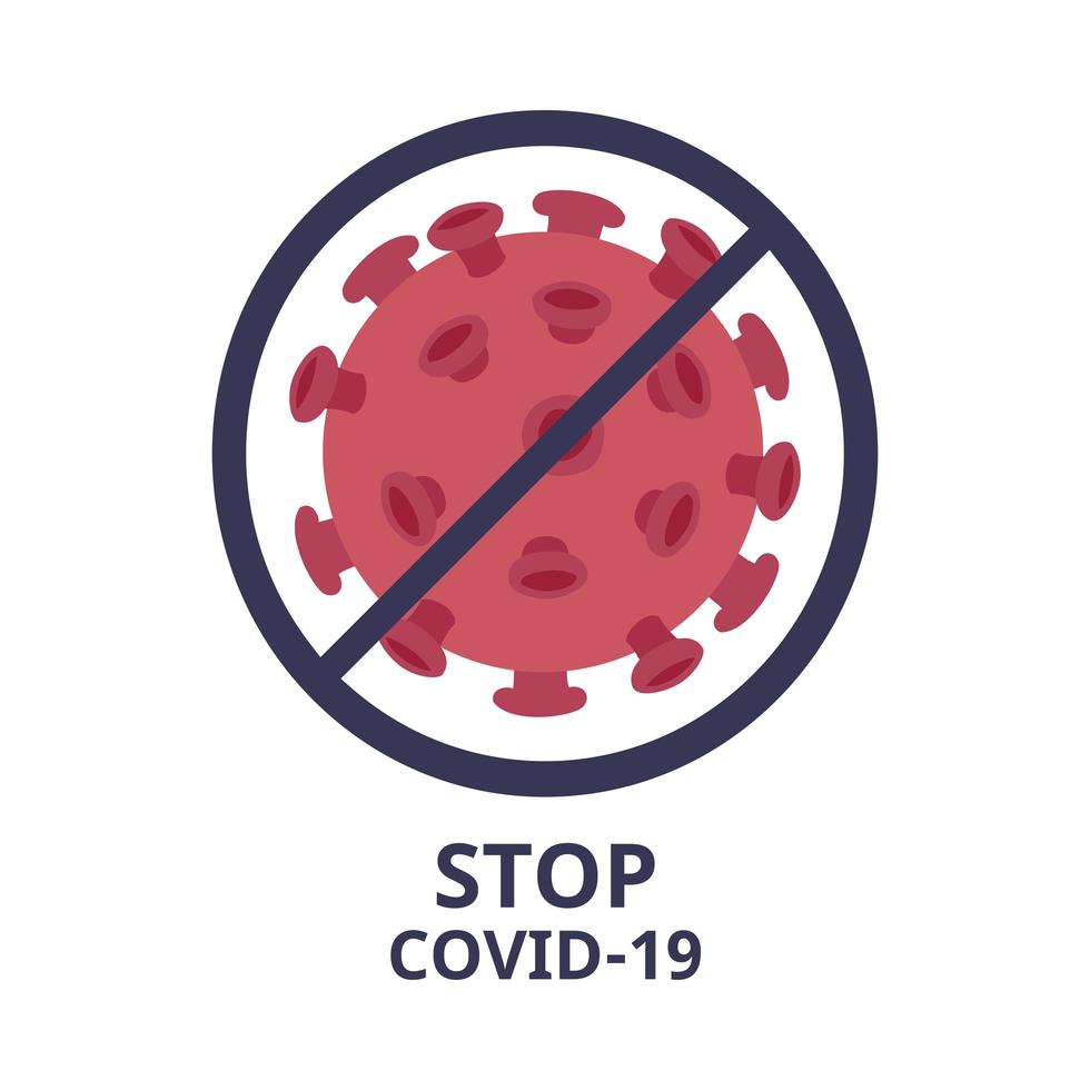 arrêtez covid-19, bannière de coronavirus. illustration vectorielle alerte de pandémie mondiale. vecteur