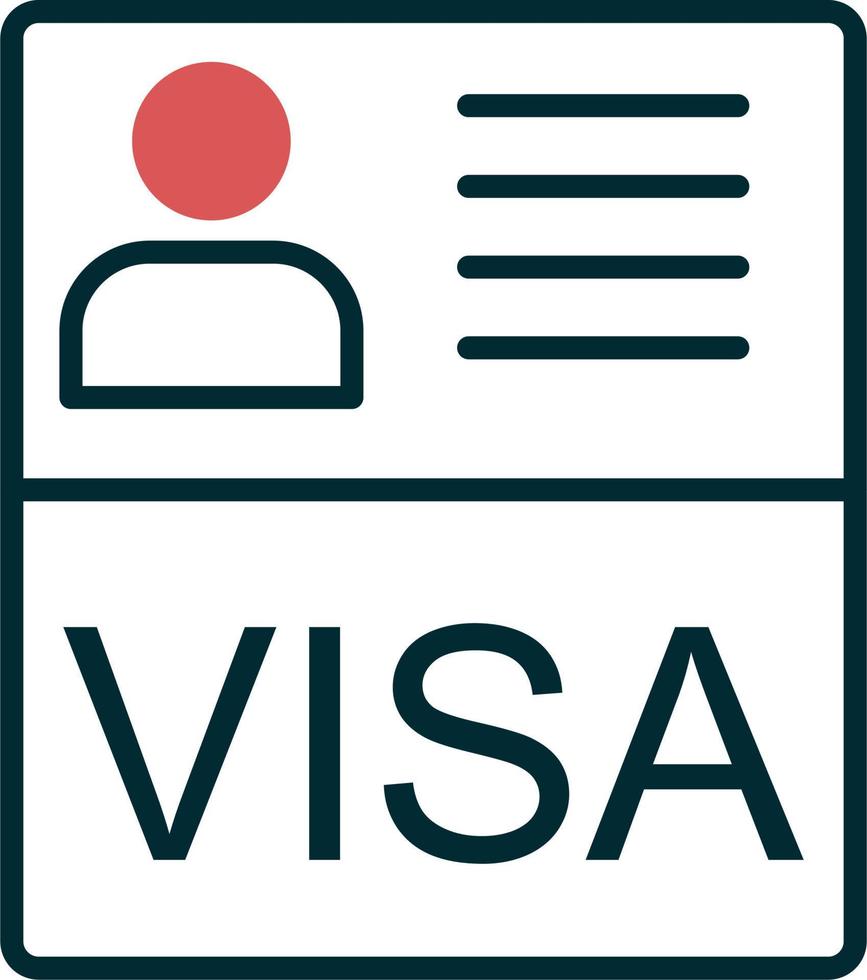 icône de vecteur de visa