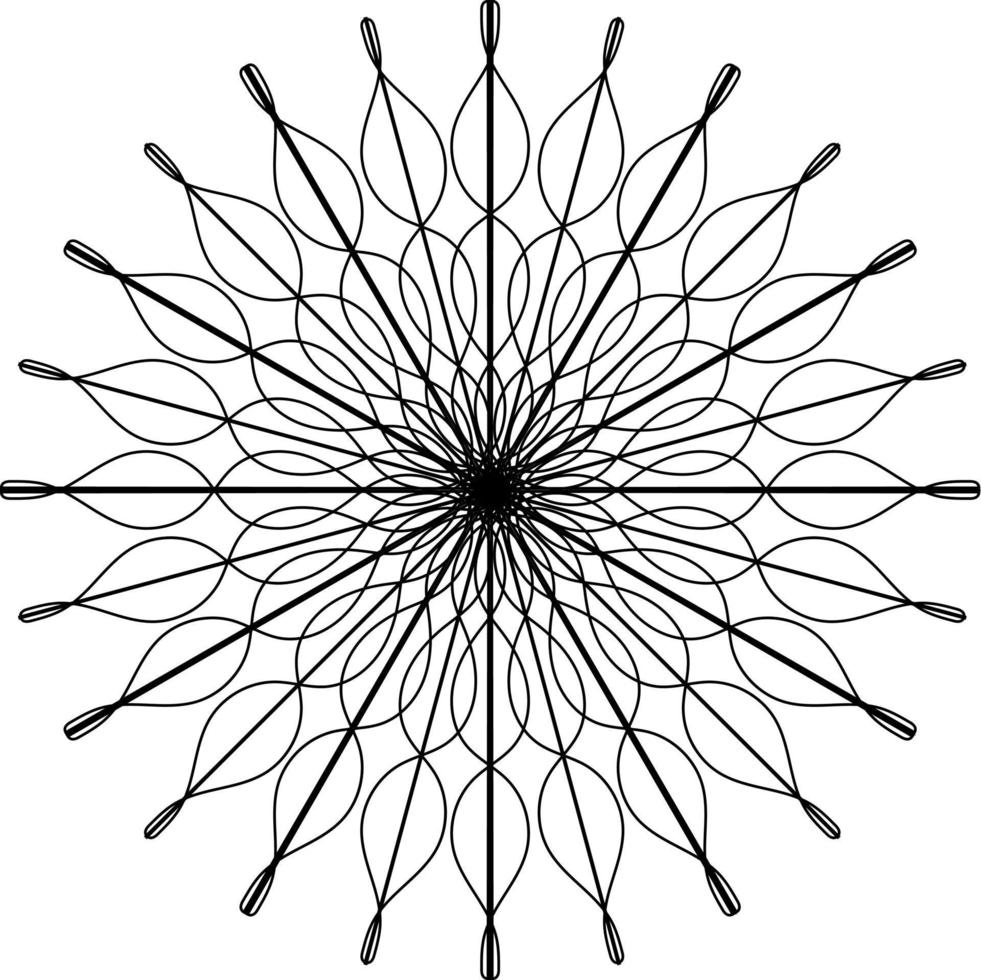 conception d'art de mandala vectoriel, cela a un motif complexe afin que vous puissiez créer un design unique et accrocheur qui est parfait pour une variété de projets. vecteur