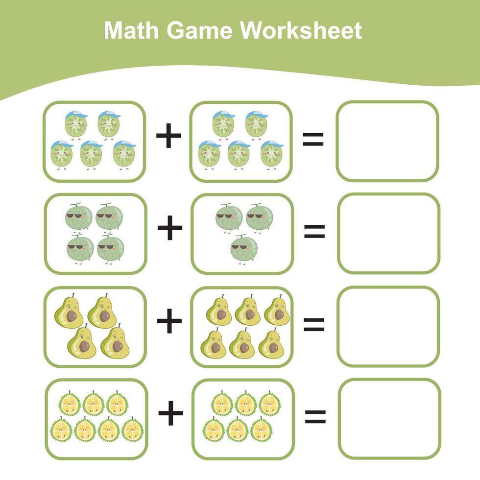 feuille de calcul de comptage pour les enfants. compter et écrire la réponse. fiche de travail mathématique. illustration vectorielle. vecteur