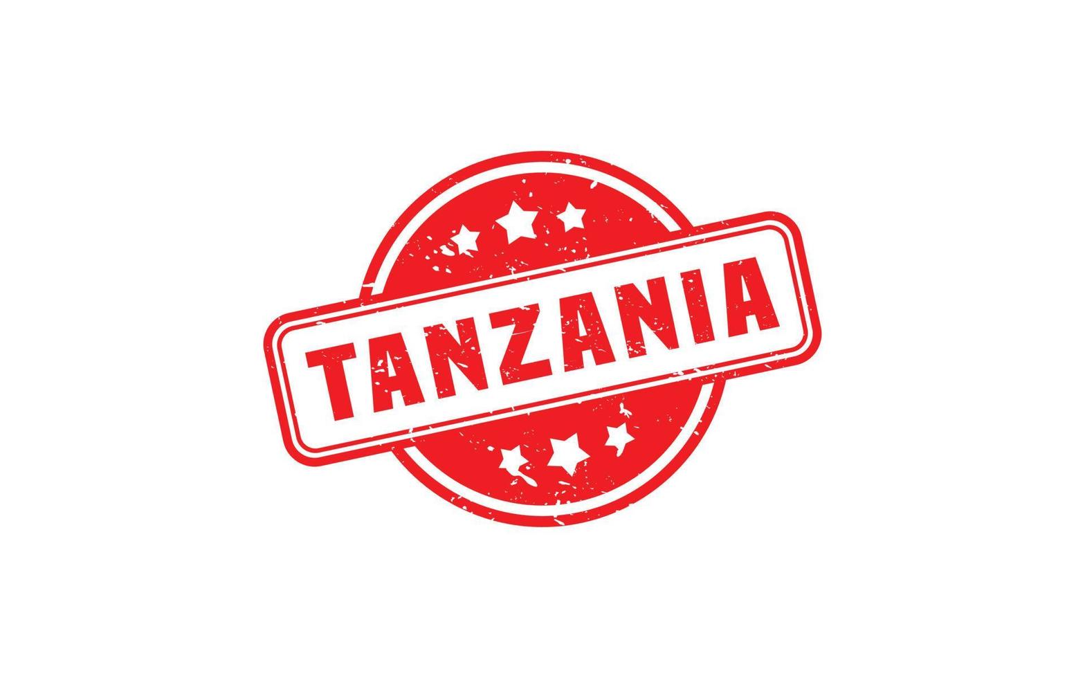 tampon en caoutchouc tanzanie avec style grunge sur fond blanc vecteur