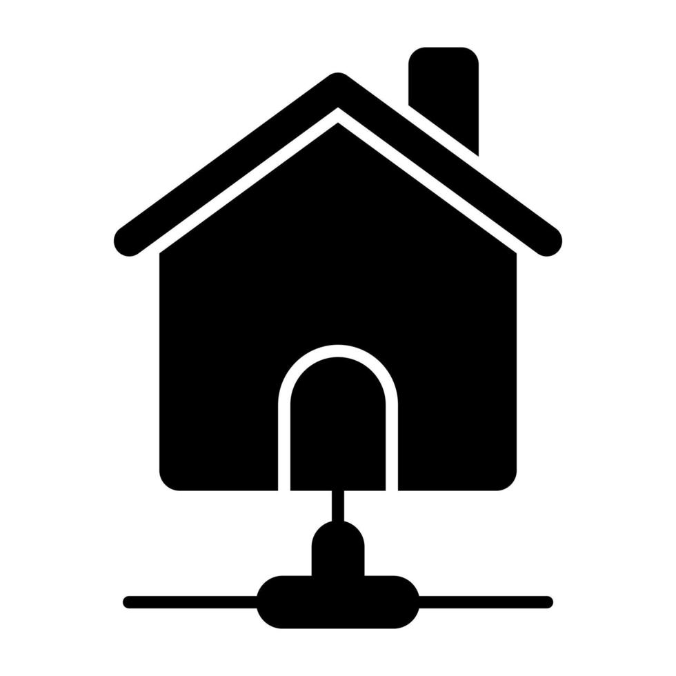 icône de conception créative de la maison réseau vecteur