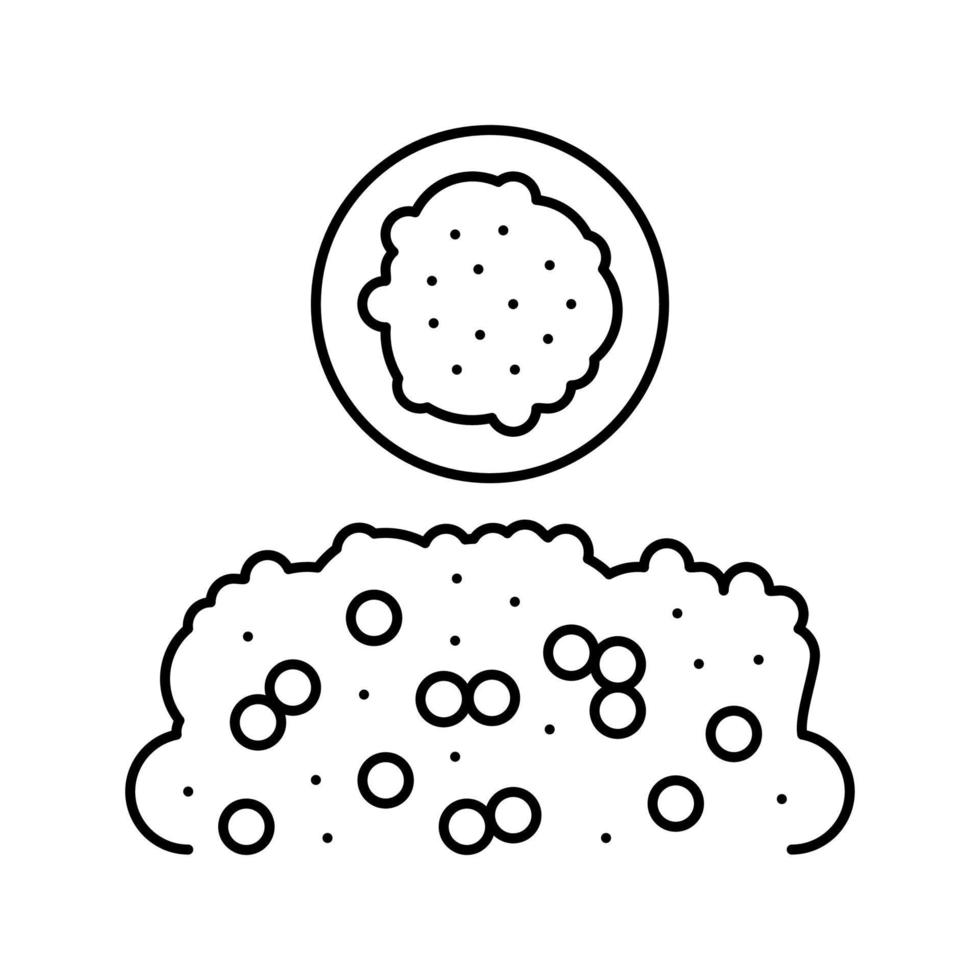 illustration vectorielle de l'icône de la ligne de gruau de dagoussa vecteur