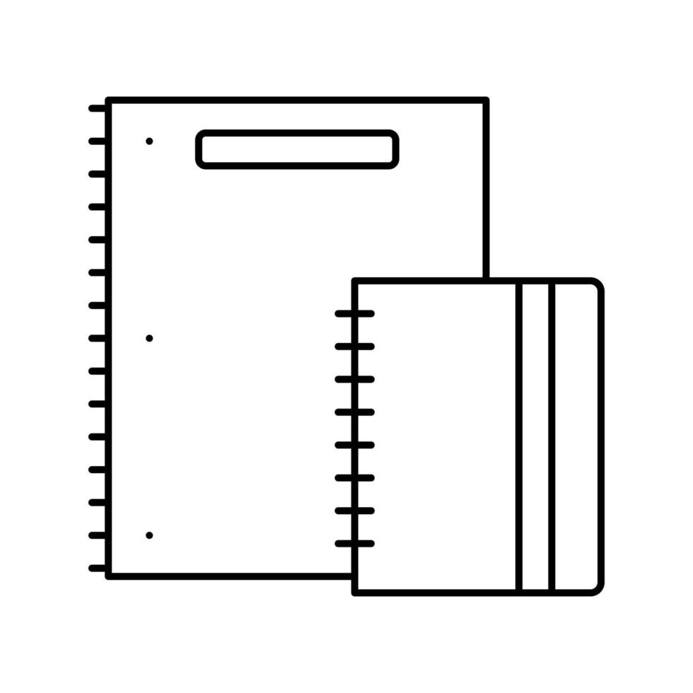 L'icône de la ligne de l'ordinateur portable à spirale vector illustration