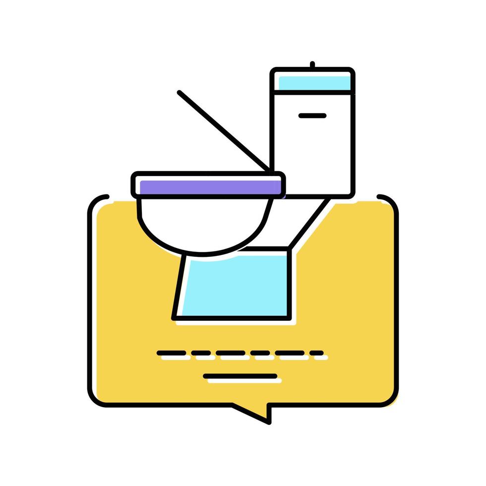 utilisation des toilettes service de soins à domicile icône de couleur illustration vectorielle vecteur