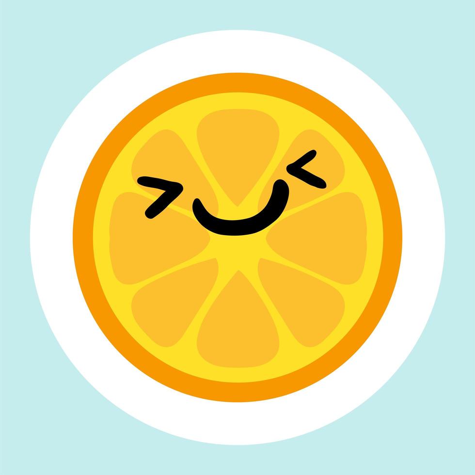citron souriant joyeux vecteur