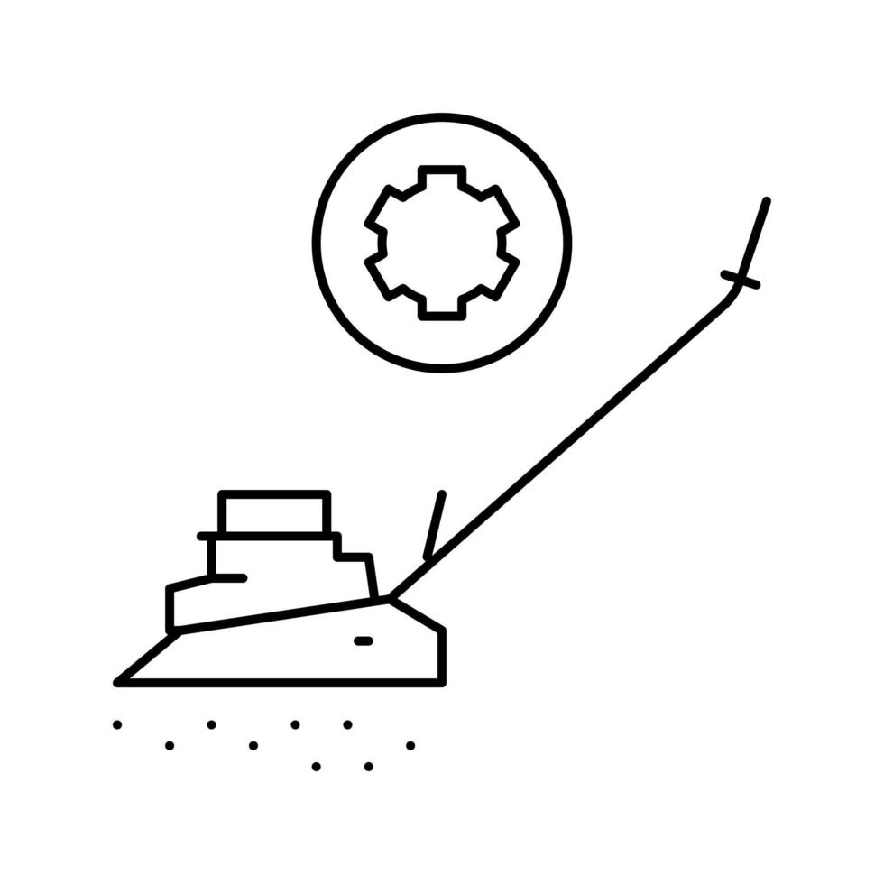 illustration vectorielle d'icône de ligne d'équipement de nettoyage vecteur