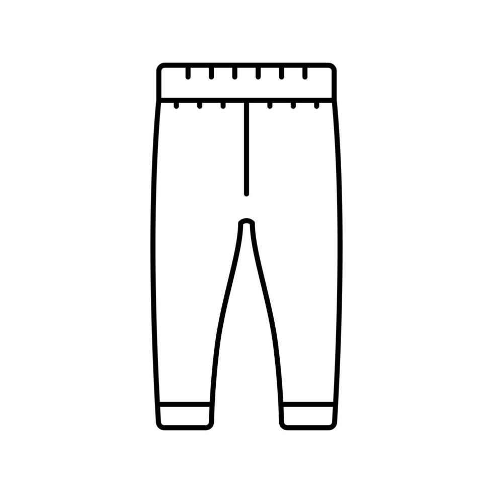 pantalon jogger garçon bébé tissu ligne icône illustration vectorielle vecteur