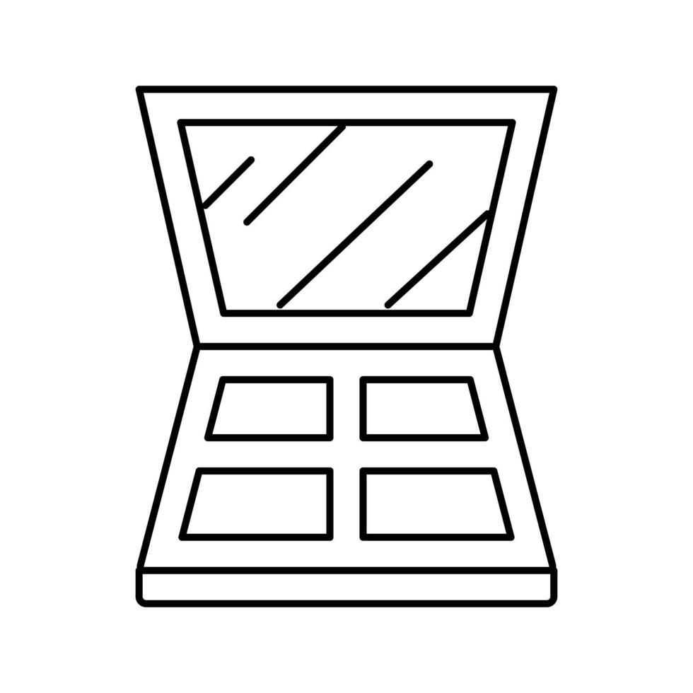 palette de fards à paupières ligne icône illustration vectorielle vecteur