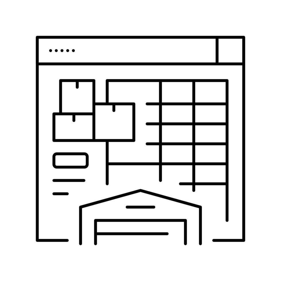 illustration vectorielle de l'icône de la ligne de rapport de valeur d'inventaire vecteur