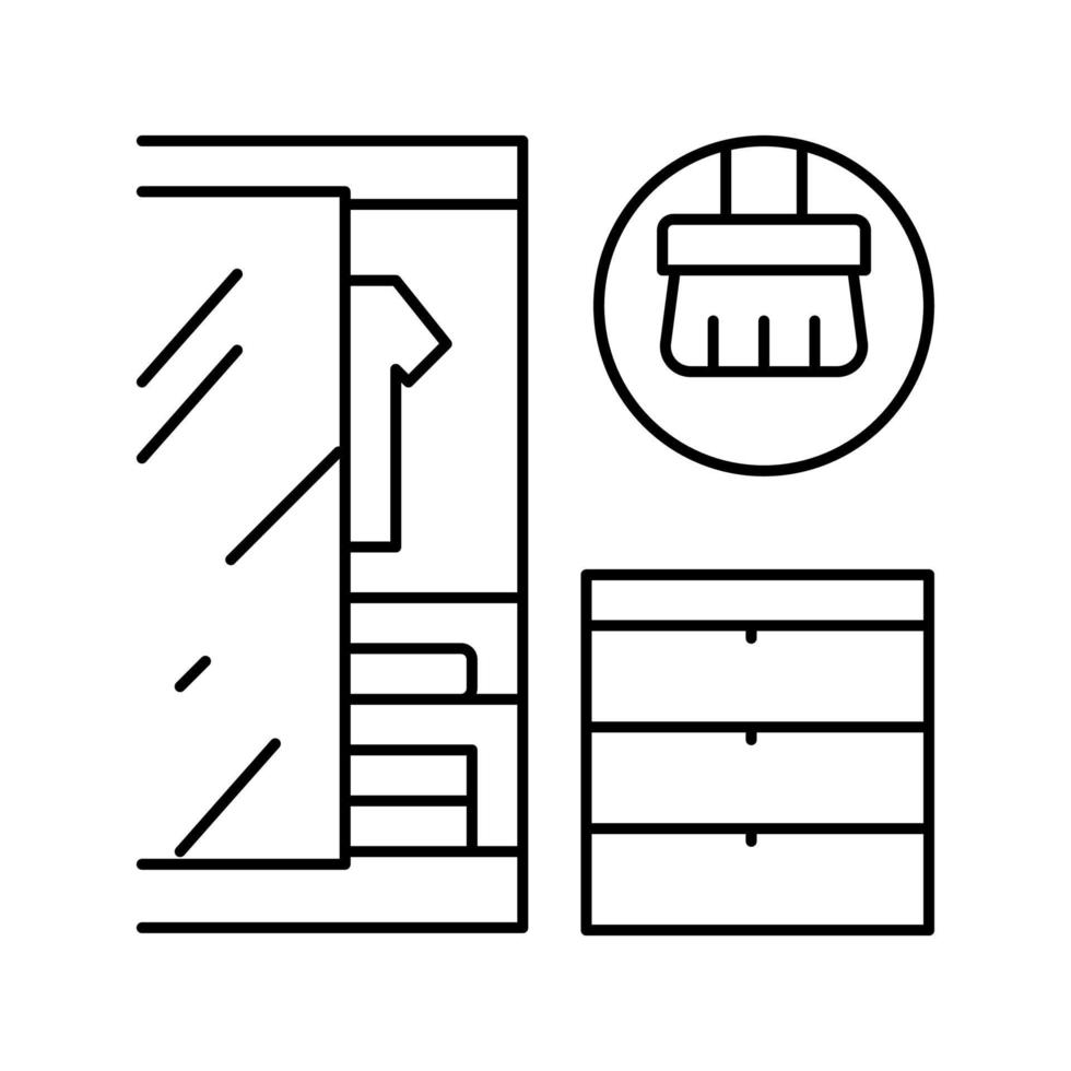 illustration vectorielle de l'icône de la ligne de nettoyage de l'appareil vecteur