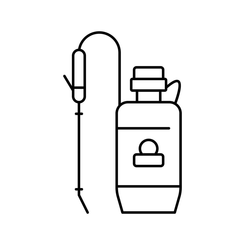 illustration vectorielle de l'icône de la ligne d'irrigation de l'eau de pression du pulvérisateur de jardin vecteur