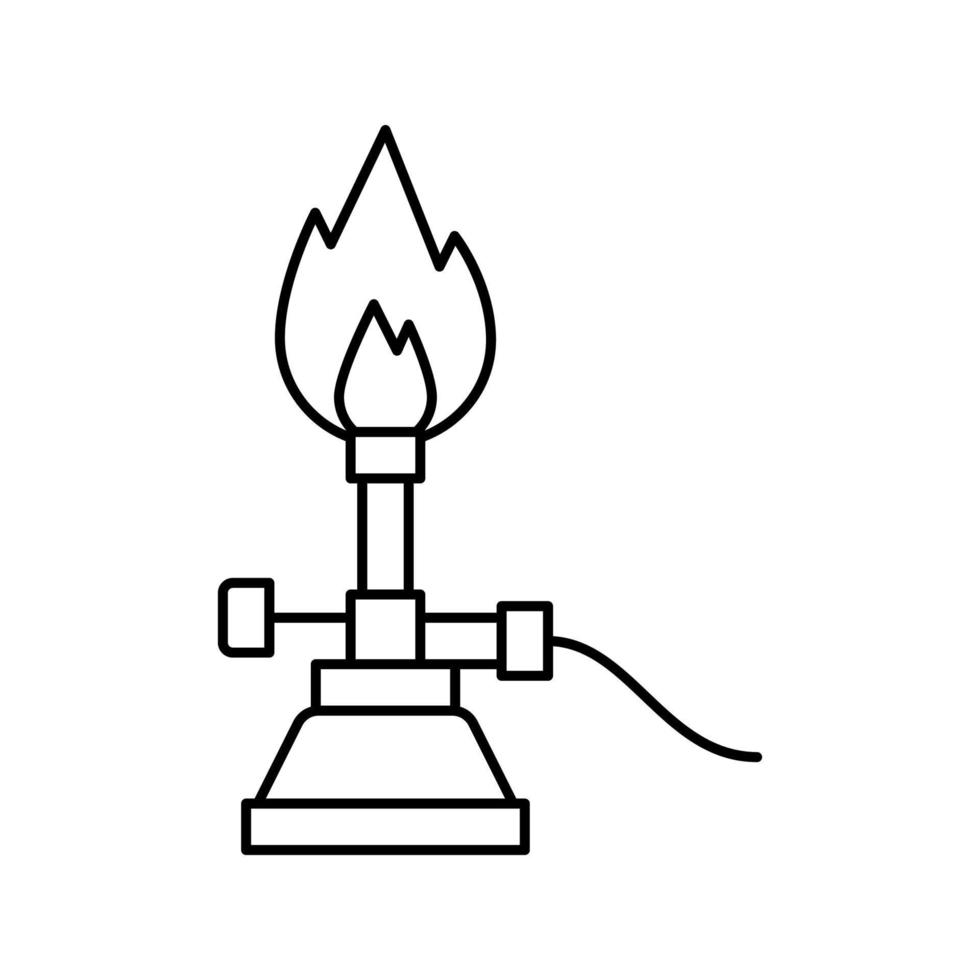 brûleur équipement ligne icône vecteur isolé illustration