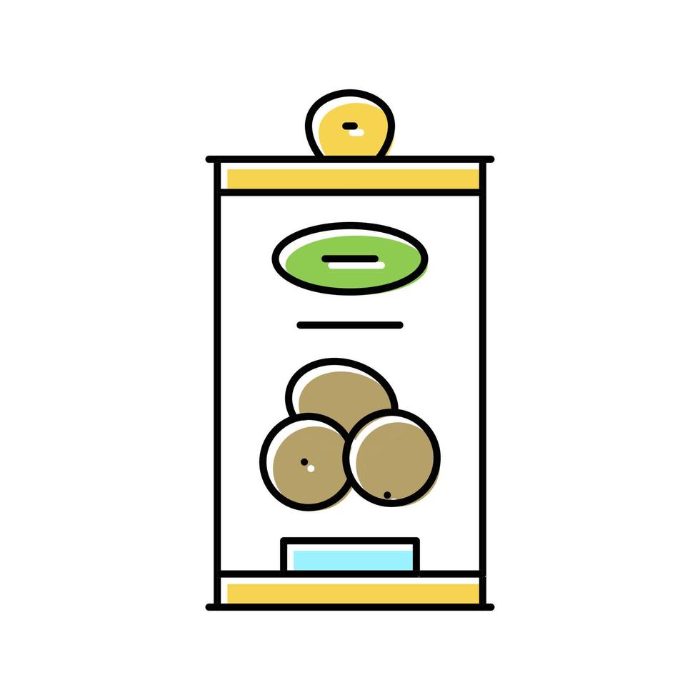 conserves d'olives dans l'illustration vectorielle de l'icône de couleur du conteneur vecteur