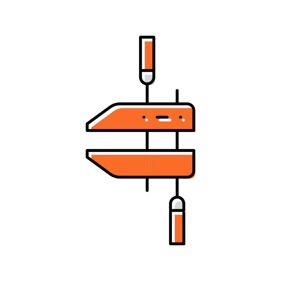 illustration vectorielle d'icône de couleur de pince à vis à main vecteur