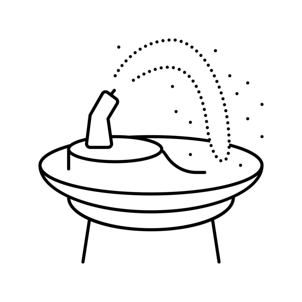 illustration vectorielle de l'icône de la ligne de la fontaine à boire vecteur