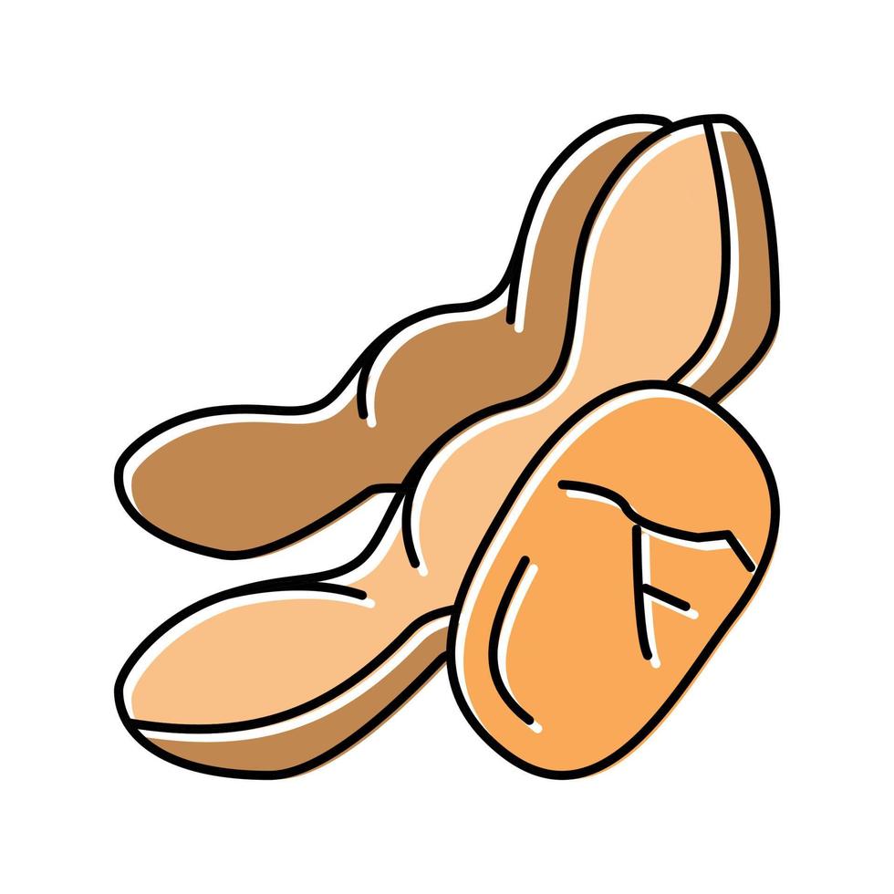 illustration vectorielle d'icône de couleur de noix de soja vecteur