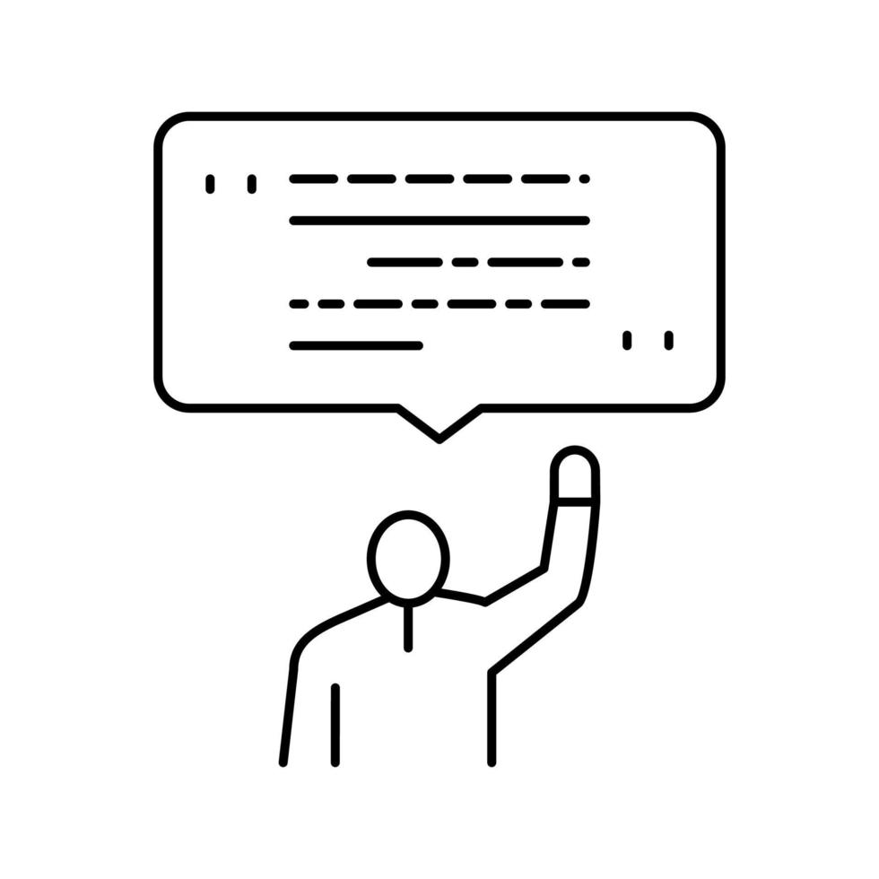 conversation anglais ligne icône illustration vectorielle vecteur