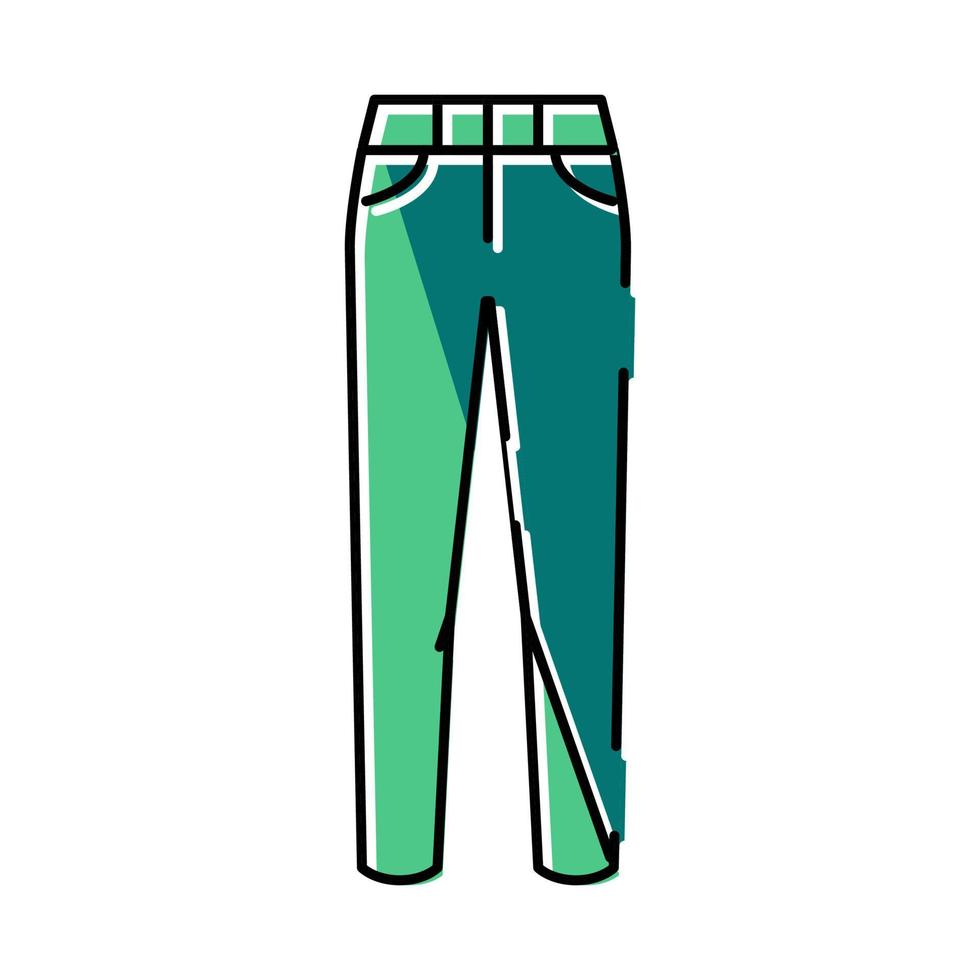 pantalon taille haute vêtements couleur icône illustration vectorielle vecteur