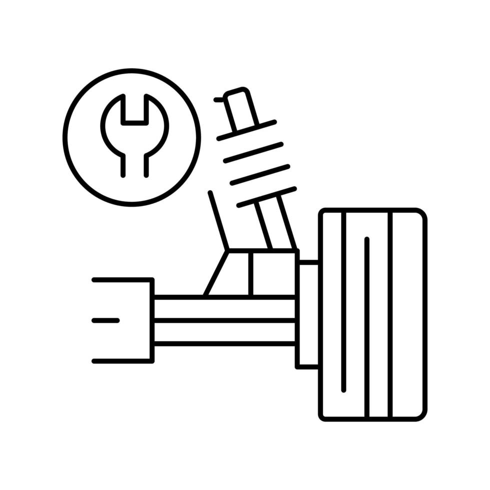 illustration vectorielle isolée de l'icône de la ligne de réparation du joint à rotule vecteur