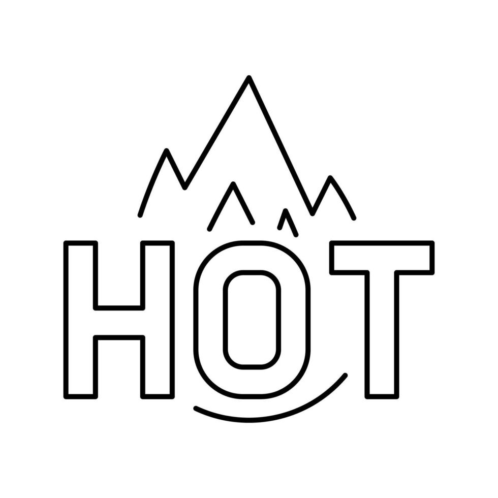 illustration vectorielle d'icône de ligne de feu chaud vecteur