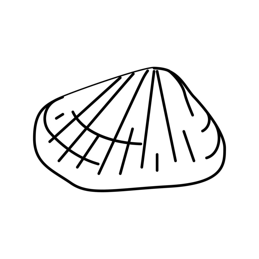 illustration vectorielle de l'icône de la ligne de palourde donax vecteur