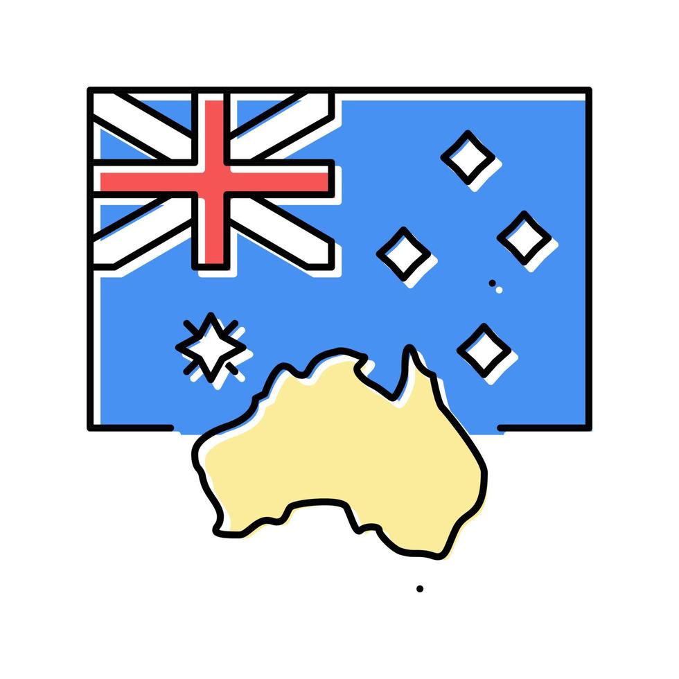 Australie pays drapeau couleur icône illustration vectorielle vecteur