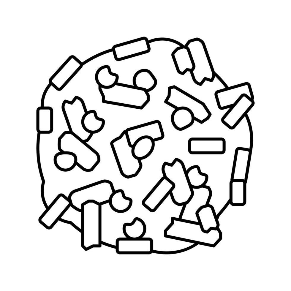 illustration vectorielle de l'icône de la ligne de granulés de bois vecteur