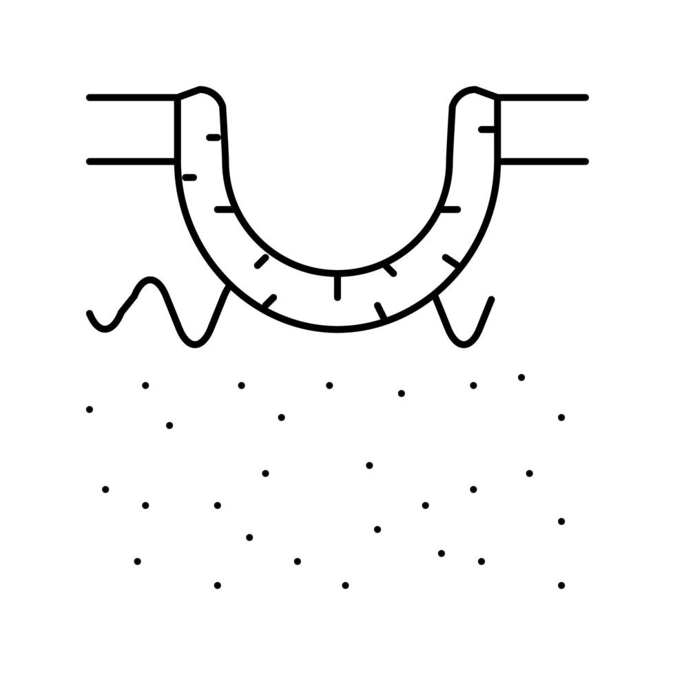 illustration vectorielle d'icône de ligne de cicatrice d'acné roulante vecteur